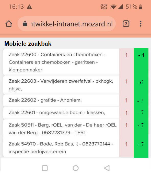 Eenvoudig zaakbak voor afhandelen zaak op locatie vie smartphone of tablet